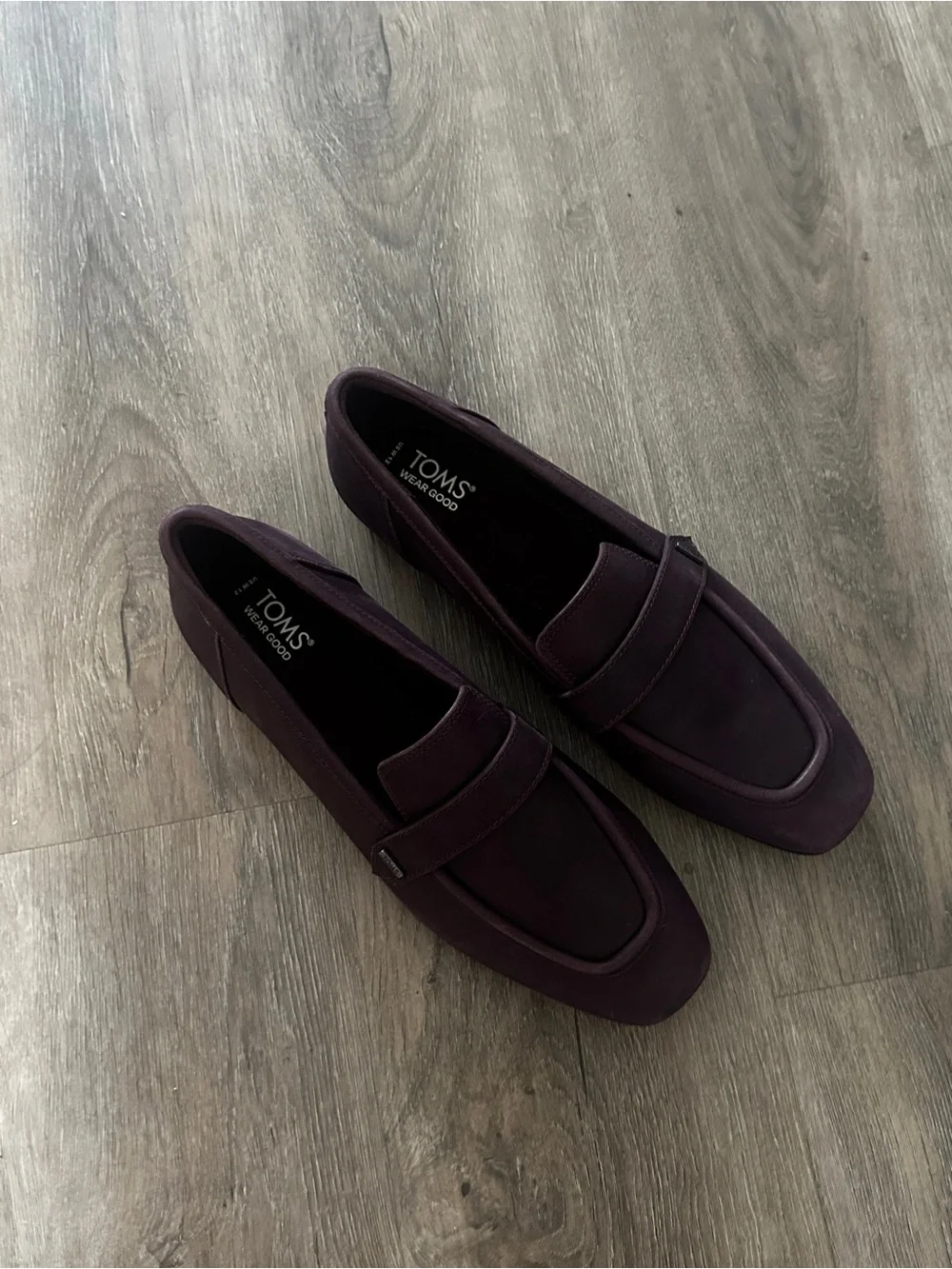 TOMS Men's Deep Burgundy Slip-On Penny Loafers